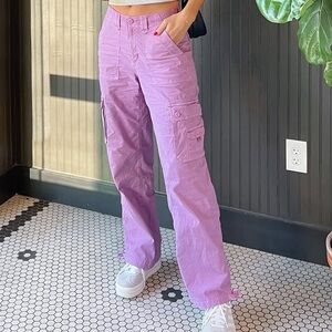 American Eagle Purple Cargo Pants